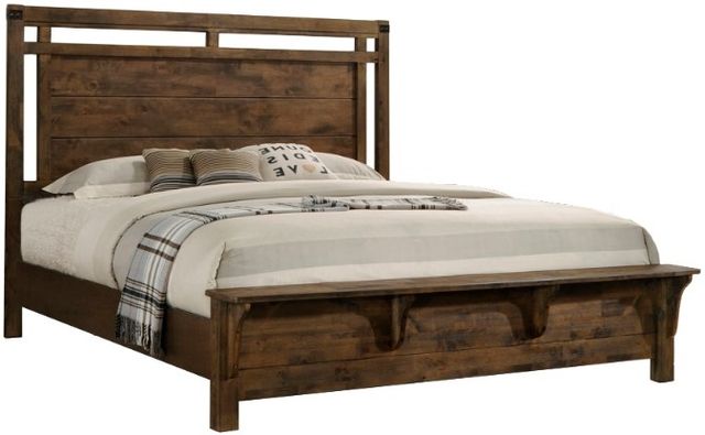 Crown Mark Curtis Brown King Panel Bed-0