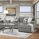 Posh Grey 2-Pc. Sofa Chaise-1