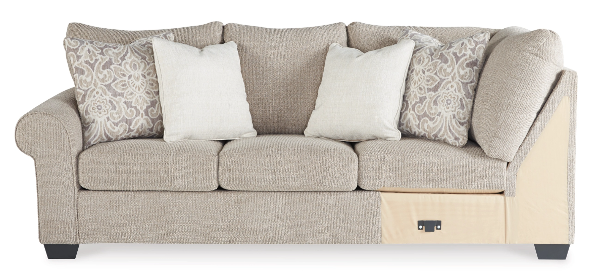 Benchcraft Baranello 3 Piece Stone Right Arm Facing Sofa Sectional and Chaise Farnham s Furniture Galleries Casper Wyoming