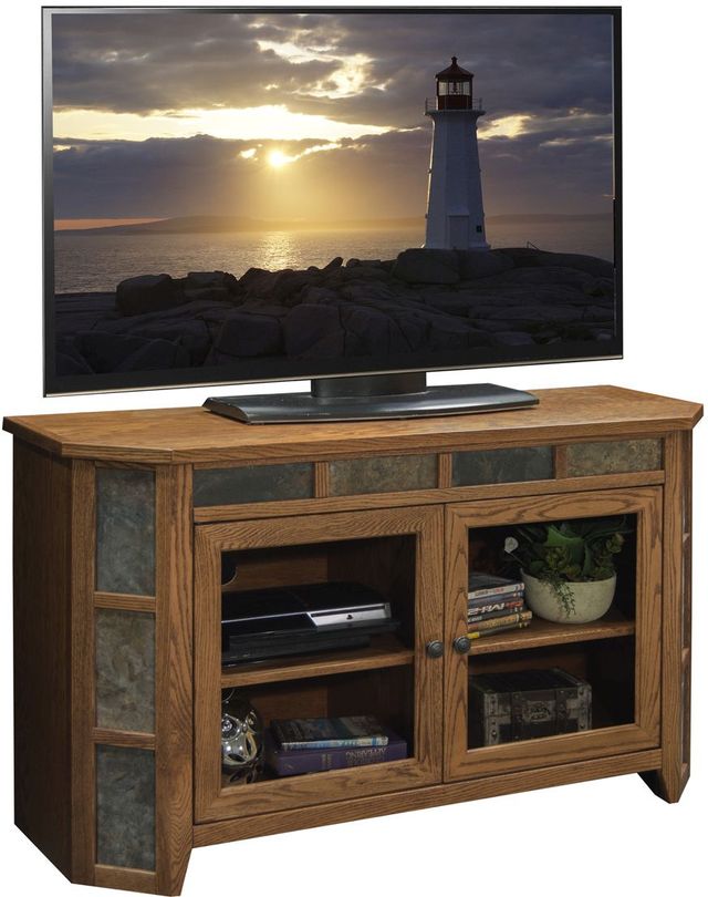 Legends Home Oak Creek 51" Angled TV Cart-0