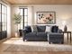A & W Custom Furniture Albany Pewter Sofa Chaise-0