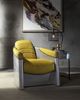 ACME Furniture Brancaster Aluminum/Yellow Accent Chair-1