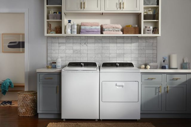 Whirlpool® 7.0 Cu. Ft. White Front Load Gas Moisture Sensing Dryer-1