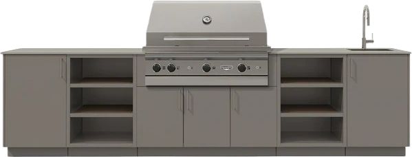Urban Bonfire® Stratus 42 141" Clay Outdoor Kitchen-0