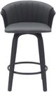 Armen Living Diana Gray/Black Swivel Counter Stool-3
