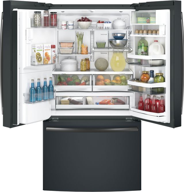 GE Profile™ 22.23 Cu. Ft. Black Slate Counter Depth French Door Refrigerator-3
