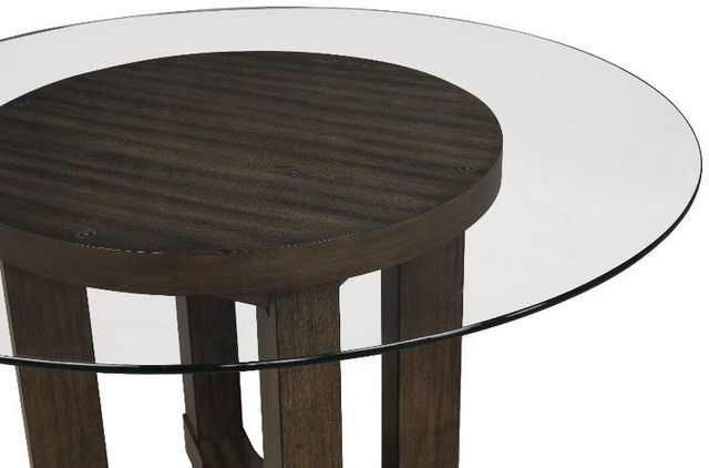 New Classic® Home Furnishings Cityscape Glass Top Dining Table with Walnut Base-4