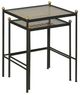 Century® Tom-Tom Glass Top Nesting Side Table with Black Base-1