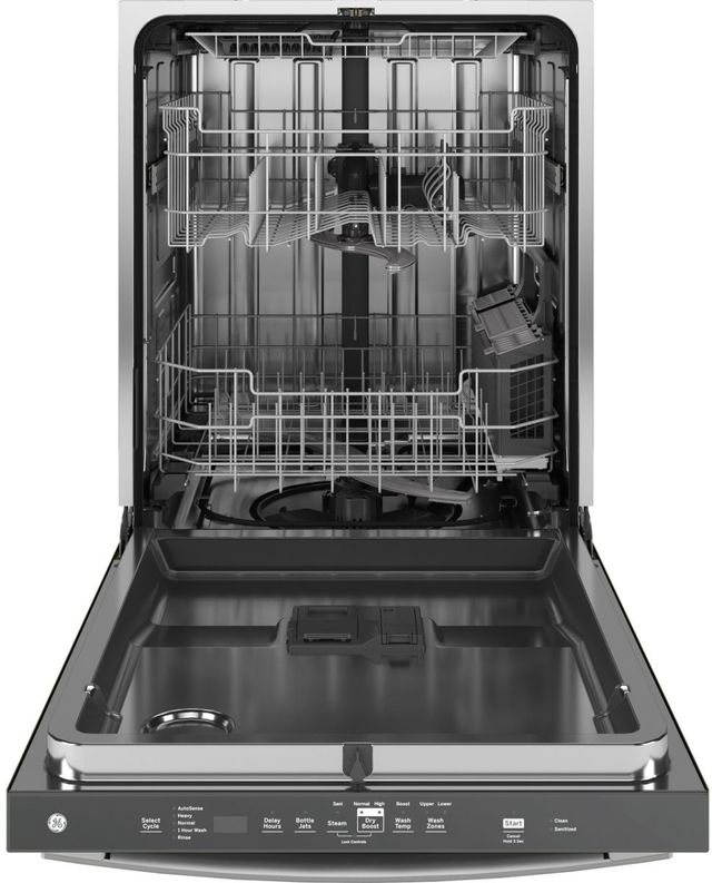 GE® ENERGY STAR® 24" Fingerprint Resistant Stainless Steel Top Control Built-In Dishwasher with Sanitize Cycle-2