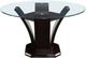 Mazin Furniture Daisy Glass Top Round Dining Table with Espresso Base-0