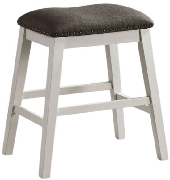Furniture of America® Heidelberg 2-Piece Dark Gray/Off-White Counter Stool Set-0