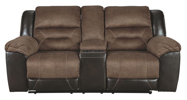 Signature Design by Ashley® Earhart 3-Piece Chestnut Living Room Set with Reclining Sofa-2