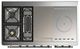 Ilve® Majestic III 48" Custom Pro Style Dual Fuel Liquid Propane Range with Triple Glass Door and Burnished Trim-2