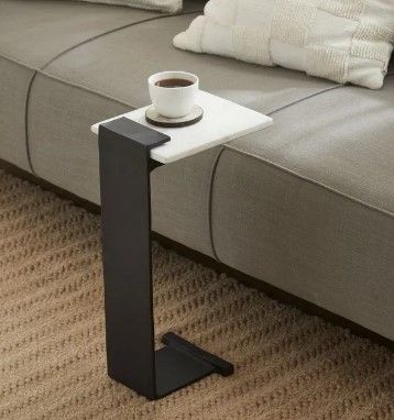 Renwil® Dorville Natural White Side Table with Black Base-3