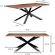 Moe's Home Collection Oslo Walnut Dining Table with Black Iron Base -4