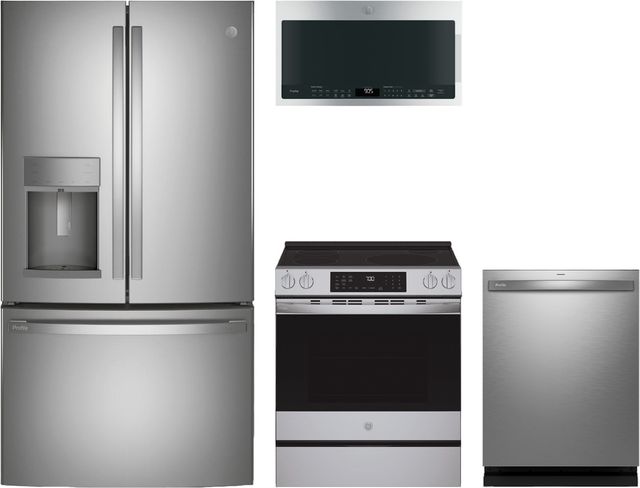 GE Profile™ 4 Piece Stainless Steel Induction Kitchen Package-0