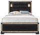 Global Furniture USA Blake Black/Gold Queen Panel Bed-1