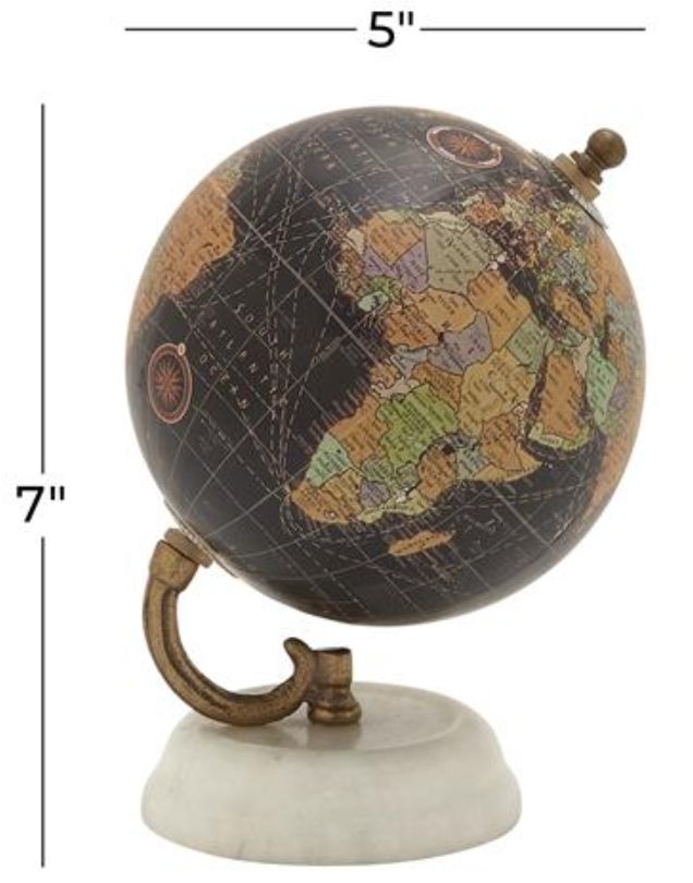 Deco Marche Black 8" Globe-2