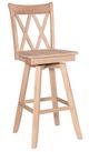 John Thomas Furniture® Customizable Select 30" Double XX-Back Swivel Bar Stool-0