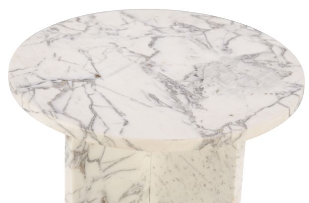 Home Trends & Design Nile Alabaster Side Table-2