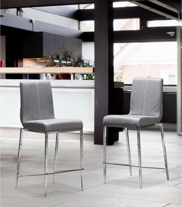 Mazin Furniture Latte Grey Counter-Height Chair-2