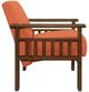 Homelegance® Helena Orange/Walnut Accent Chair with Storage Arms-3
