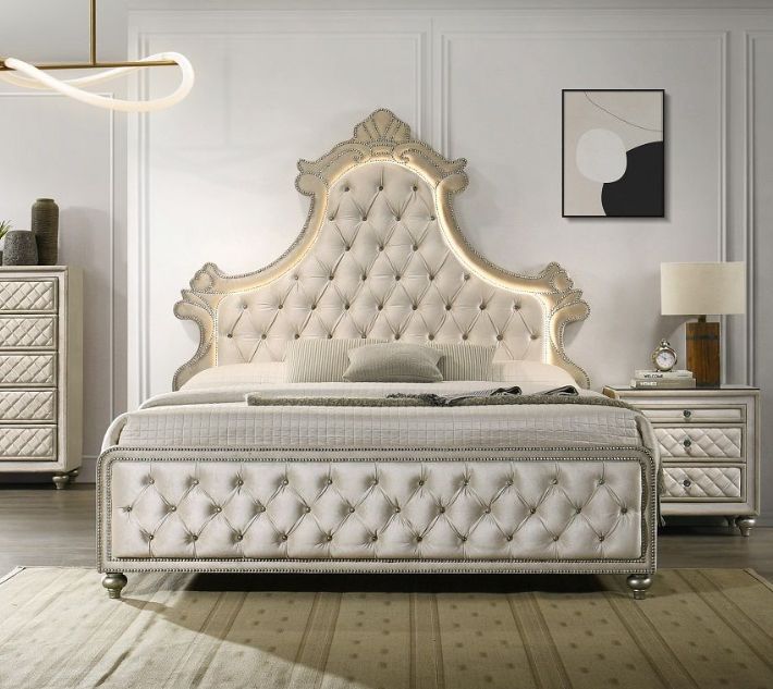 Acme Furniture Lucienne Panel Bed - Thumbnail 3