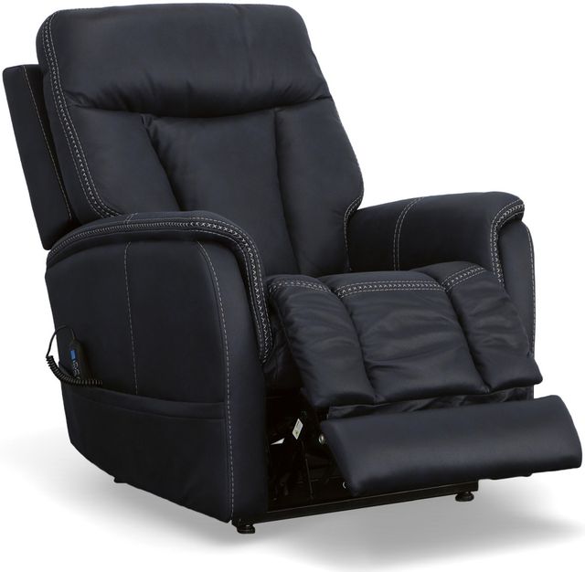 Flexsteel® Atlas Blue Power Lift Recliner with Power Headrest and Lumbar-2