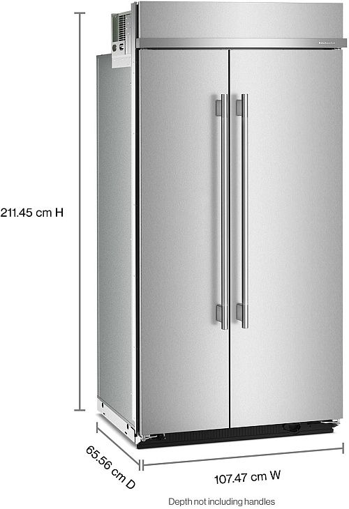 KitchenAid® 42" 25.5 Cu. Ft. PrintShield™ Stainless Steel Built In Side-by-Side Refrigerator with Platinum Interior-3