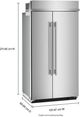 KitchenAid® 42" 25.5 Cu. Ft. PrintShield™ Stainless Steel Built In Side-by-Side Refrigerator with Platinum Interior-3