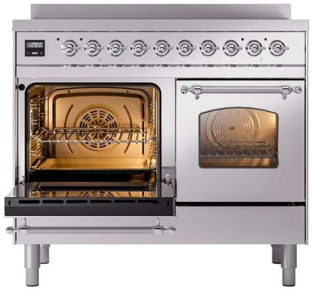 Ilve® Nostalgie II Series 40" Stainless Steel Pro Style Induction Range-2