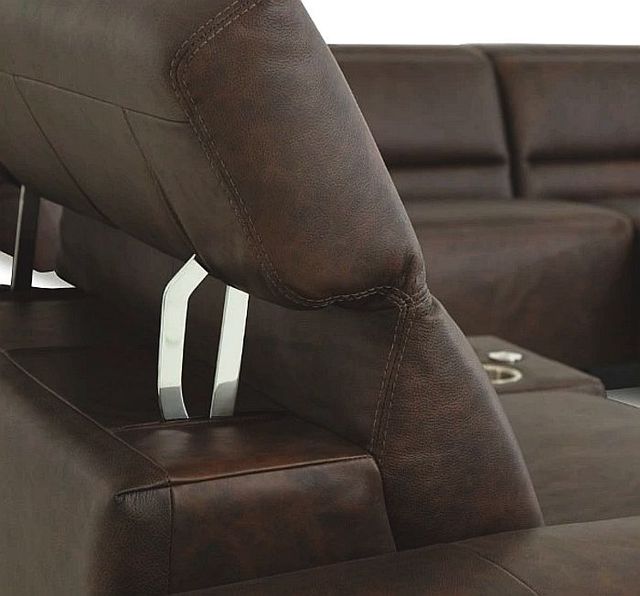Palliser® Furniture Customizable Armina 6-Piece Power Reclining Sectional with Headrest, Lumbar and Storage Console-3