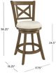 HH2 Home Hamlin Brush Gray Counter Stool-2