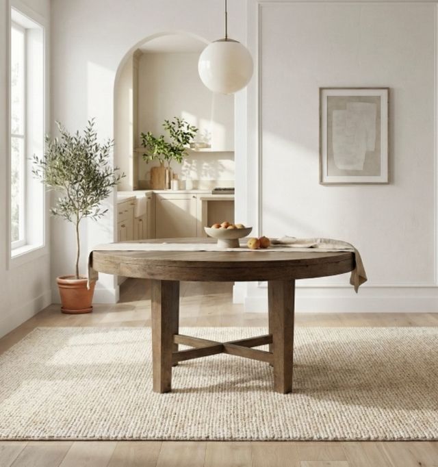 Homelegance® Matisse Brown Round Dining Table-1