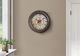 Monarch Specialties Inc. Antique Brown 15" Round Wall Clock with Roman Numerals on Beige Background-2