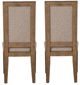 Powell® Cadeau 2-Piece Beige/Walnut Dining Side Chair Set-5