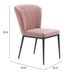 Zuo® Tolivere Pink Dining Chair-4