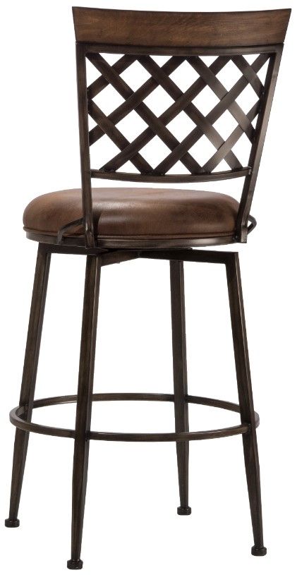 HH2 Home Greenfield Dark Brown Swivel Bar Stool-1