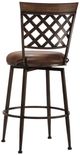 HH2 Home Greenfield Dark Brown Swivel Bar Stool-1