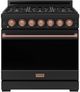 Thor Kitchen® Gordon Ramsay 36" Black/Rose Gold Freestanding Pro Style Gas Range with Precision Knob-0