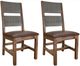 International Furniture Direct Antique Brown Upholstered Dining Side Chair-1