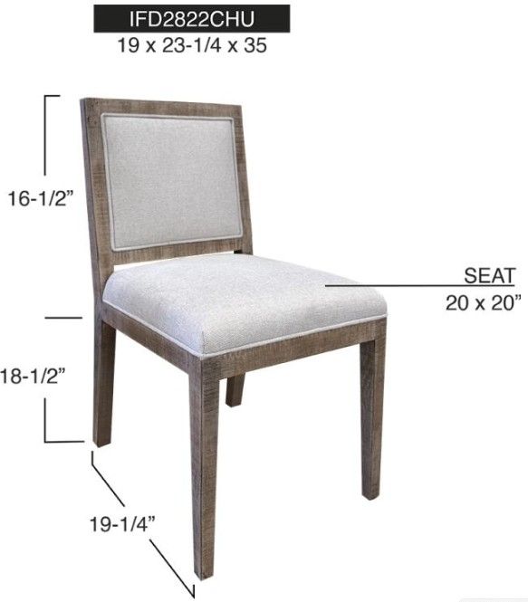 International Furniture Direct Milo Gray/Sand Drift Dining Side Chair-2