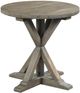 Hammary® Reclamation Place Sundried Natural Trestle Round End Table-0