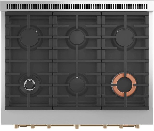 Café™ 36" Matte White Pro Style Gas Range with 6 Burners-2