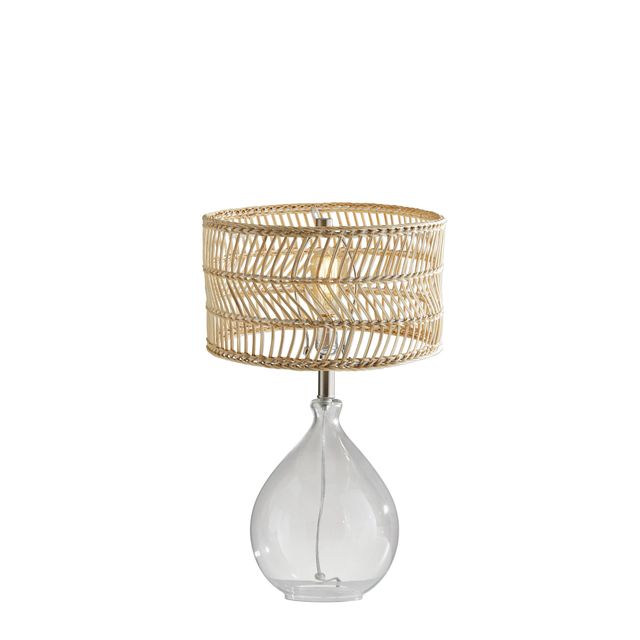 Adesso® Cuba Light Brown Teardrop Table Lamp-0