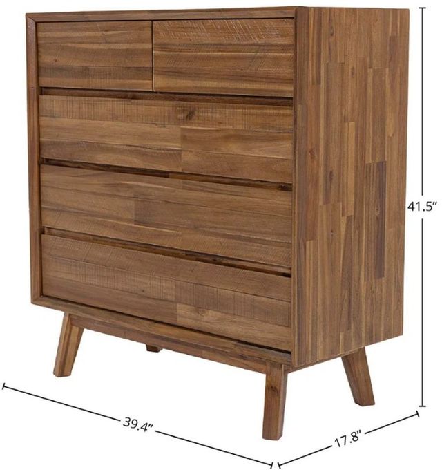 LH Home Gia Warm Pecan 5-Drawer Chest-1