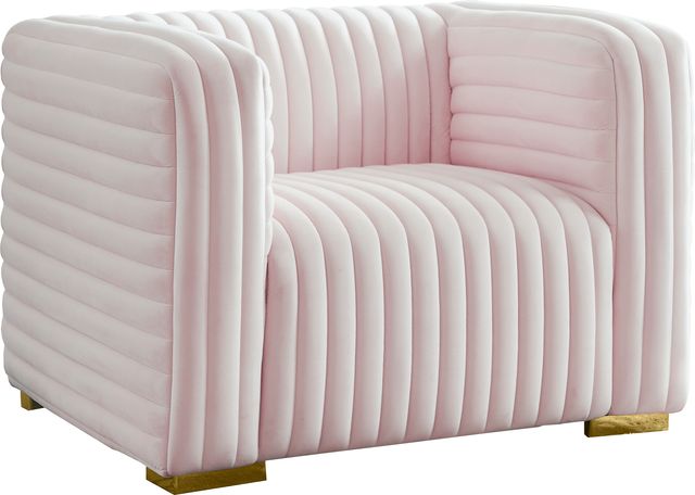 Meridian Furniture Ravish Pink Velvet Chair-0