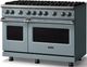 Viking® 5 Series 48" Novembery Sky Pro Style Gas (NG) Range with Polished Chrome Trim-2