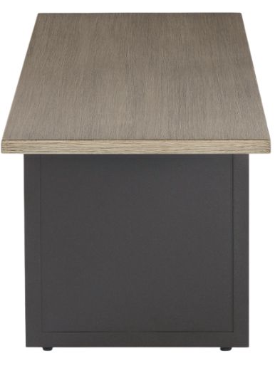 Signature Design by Ashley® Bree Zee Brown Aluminum Outdoor End Table with Black Base-2