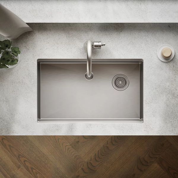 KOHLER® Strive® Stainless Steel 29" Undermount Single-Bowl Workstation Kitchen Sink-2
